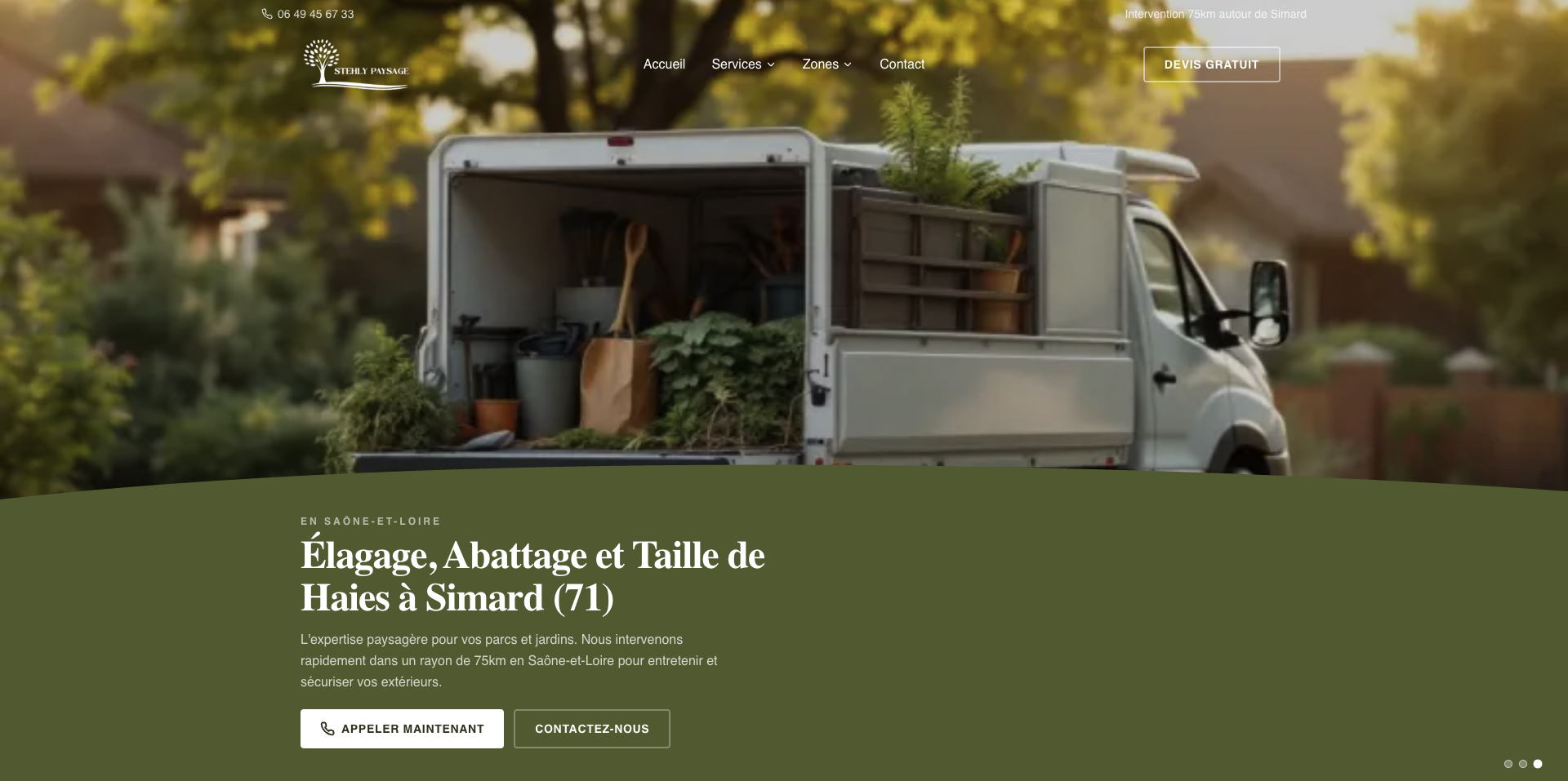 Site web Stehly Paysage