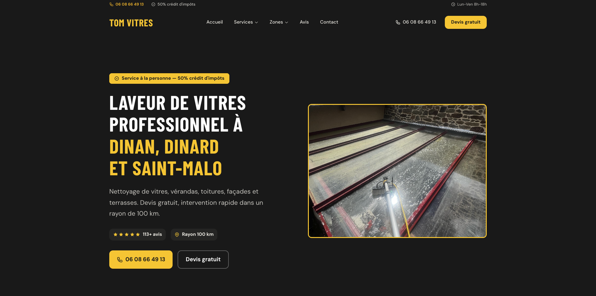 Site web Tom Vitres