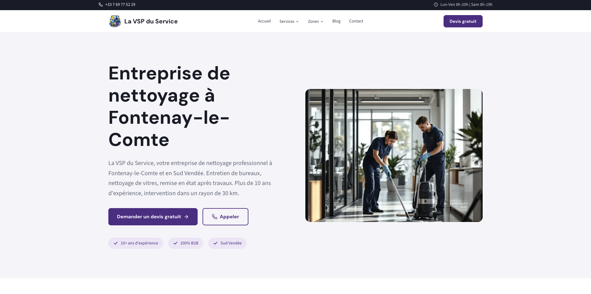 Site web VSP du Service